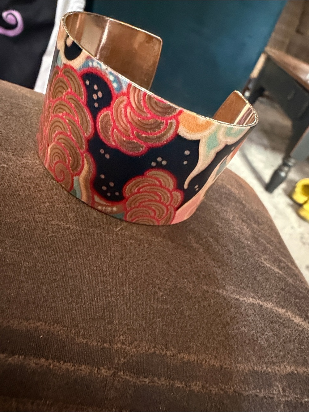 Beautiful Japanese Painted Cuff